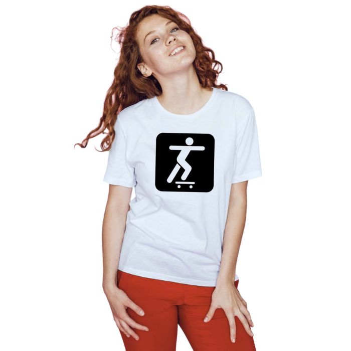 Camiseta Skate SK8 Skatista Estampa Personalizada Algodão