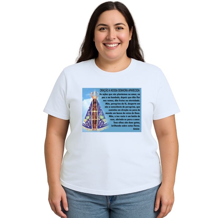 Camiseta Oração Nossa Senhora Aparecida Personalizada