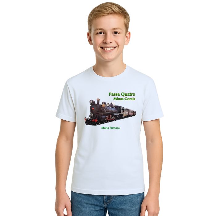 Camiseta Passa Quatro Maria Fumaça Estampa Personalizada