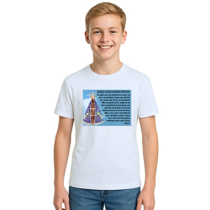 Camiseta Oração Nossa Senhora Aparecida Personalizada