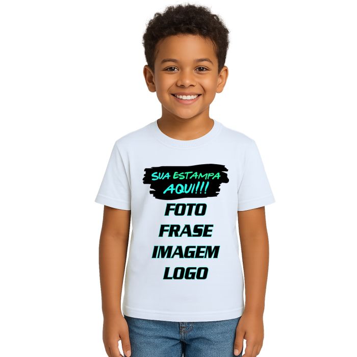 Camiseta com Foto Frase Imagem Logo Personalizada