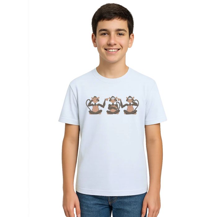 Camiseta Três Macacos Sábios Estampa Personalizada