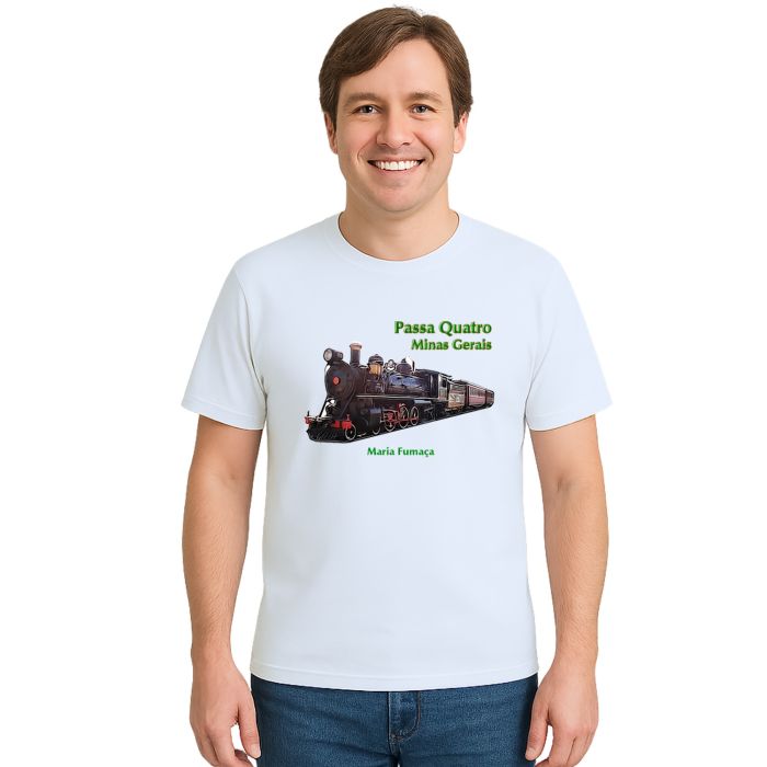 Camiseta Passa Quatro Maria Fumaça Estampa Personalizada