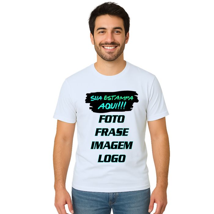Camiseta com Foto Frase Imagem Logo Personalizada