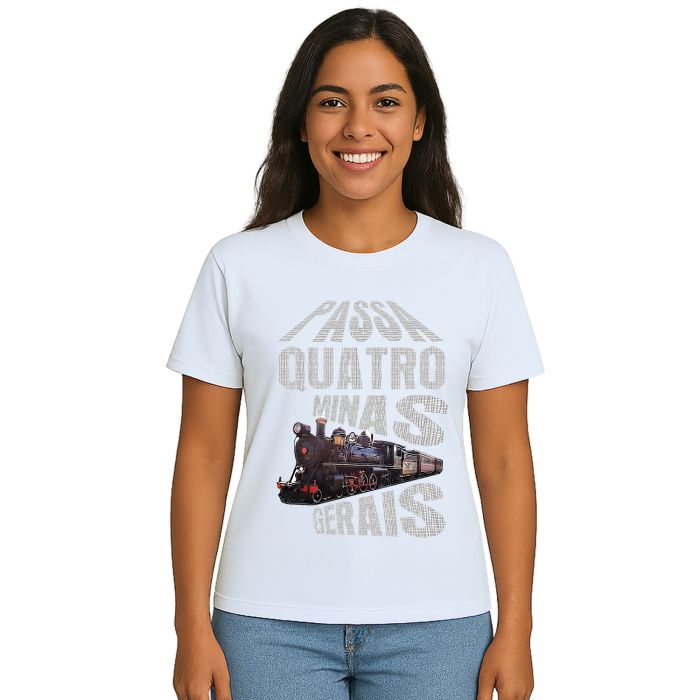 Camiseta Passa Quatro MG Trem Estampa Personalizada