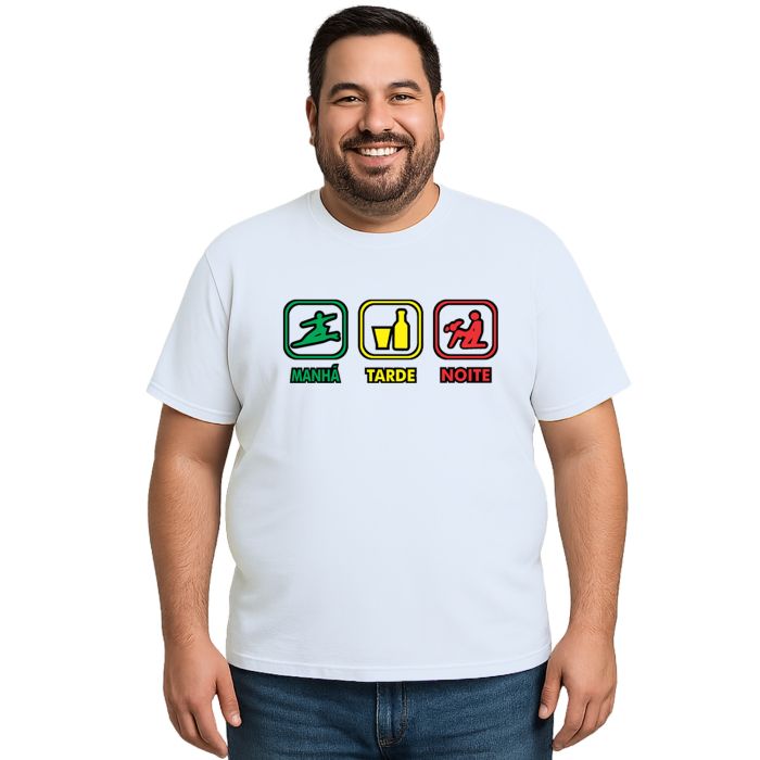 Camiseta Manhã Tarde Noite Surf Drink Sex Personalizada