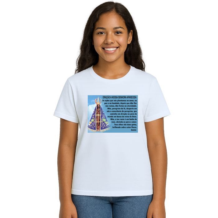 Camiseta Oração Nossa Senhora Aparecida Personalizada