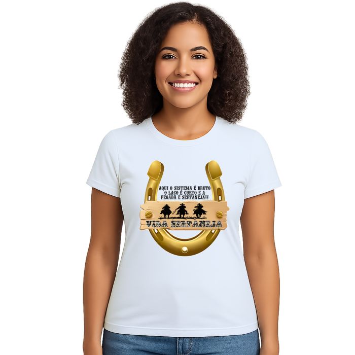 Camiseta Vida Sertaneja Country Estampa Personalizada