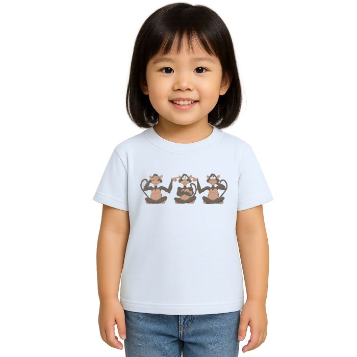 Camiseta Três Macacos Sábios Estampa Personalizada