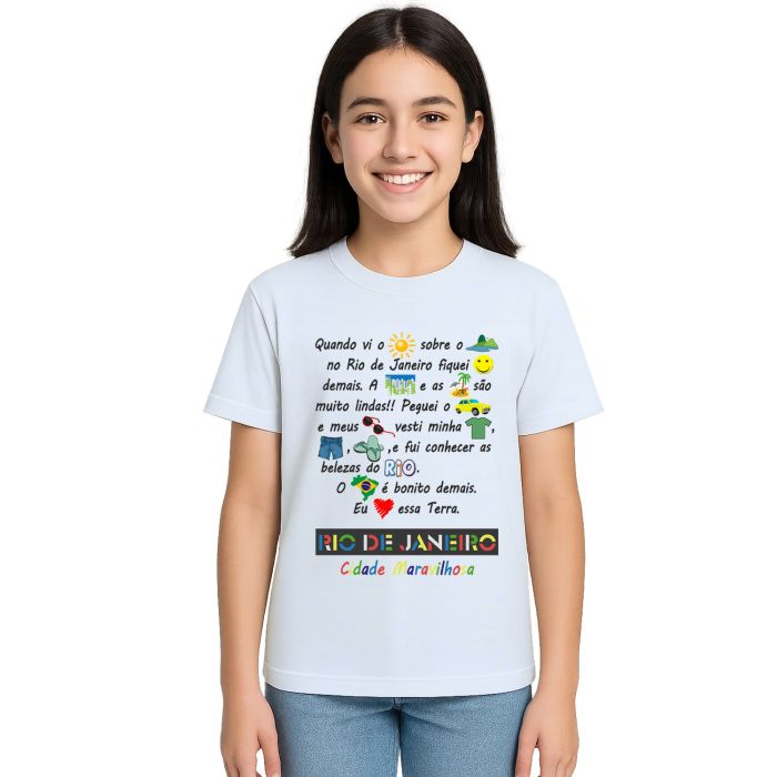 Camiseta Rio De Janeiro Cidade Maravilhosa Personalizada