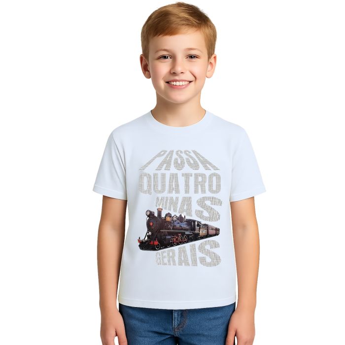Camiseta Passa Quatro MG Trem Estampa Personalizada