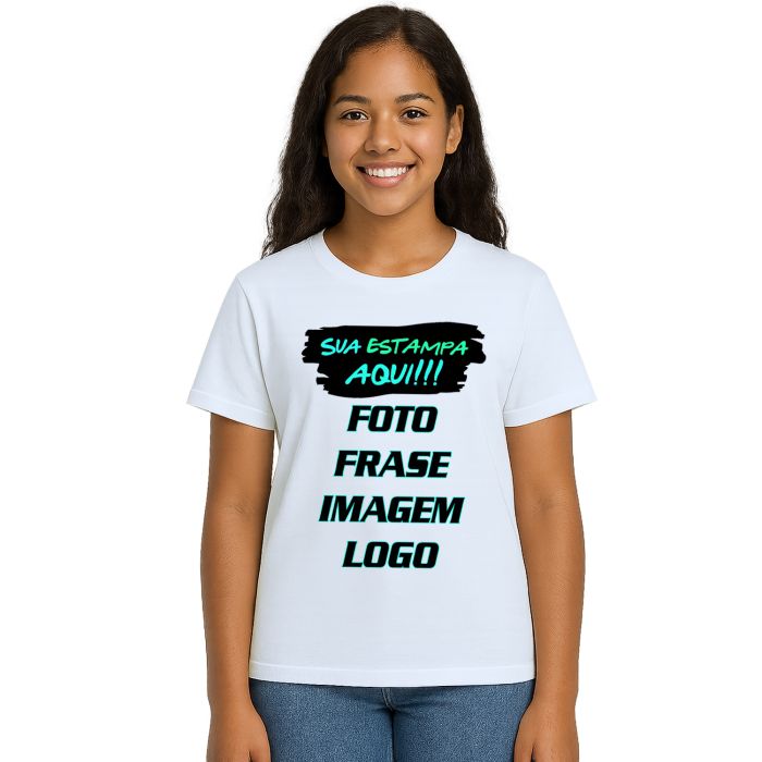 Camiseta com Foto Frase Imagem Logo Personalizada
