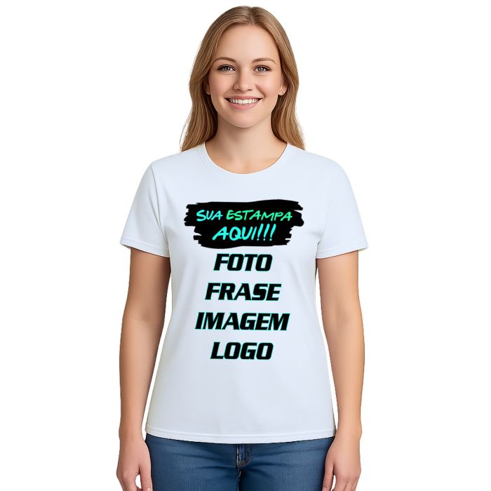 Camiseta com Foto Frase Imagem Logo Personalizada