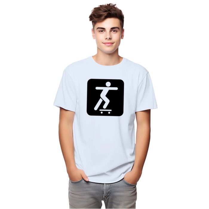 Camiseta Skate SK8 Skatista Estampa Personalizada Algodão