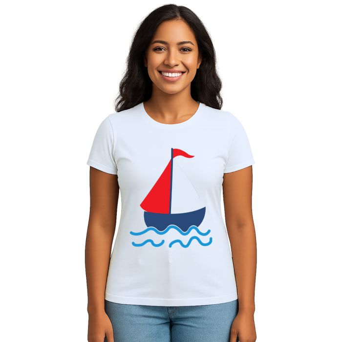 Camiseta Barquinho Caravela Barco Estampa Personalizada