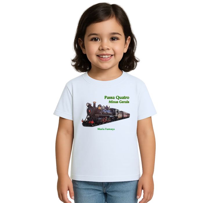 Camiseta Passa Quatro Maria Fumaça Estampa Personalizada