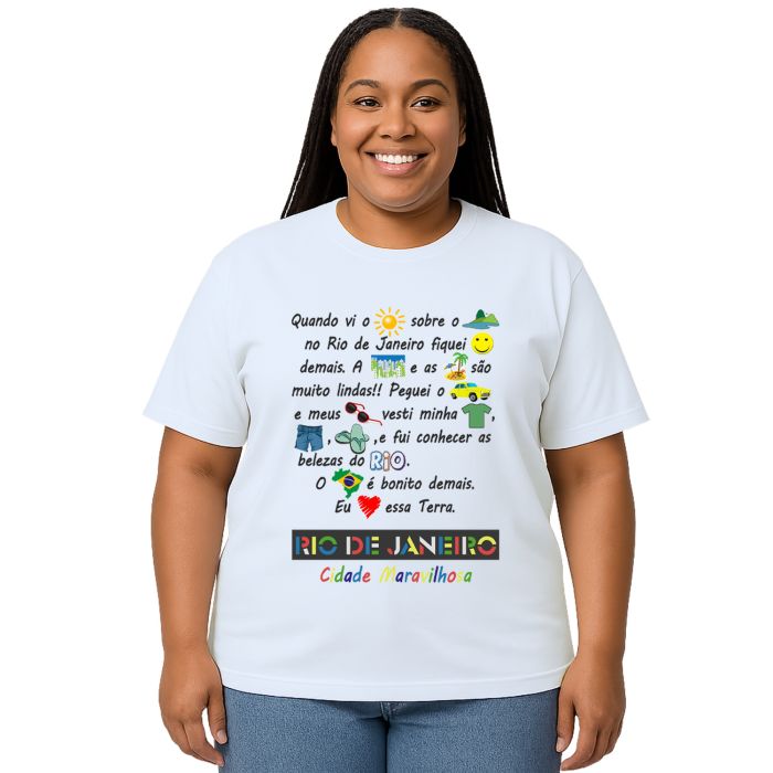 Camiseta Rio De Janeiro Cidade Maravilhosa Personalizada