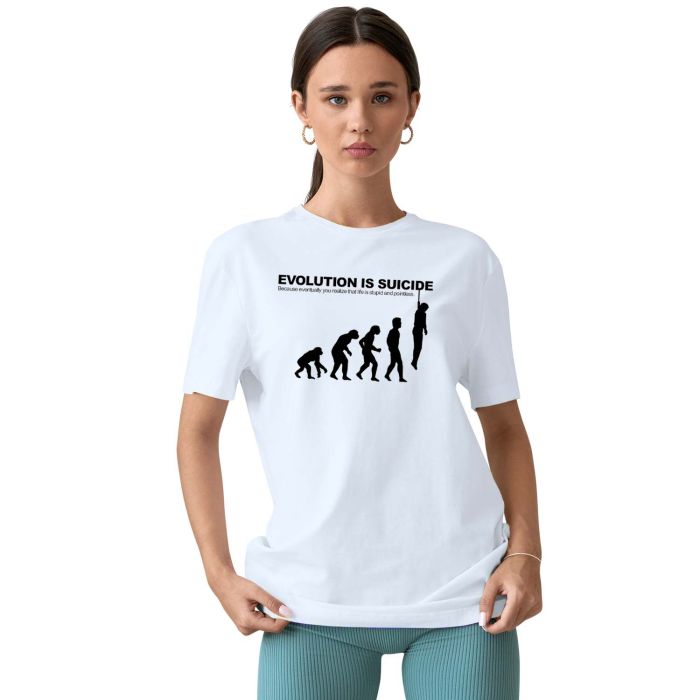 Camiseta Evolution Is Suicide Estampa Personalizada