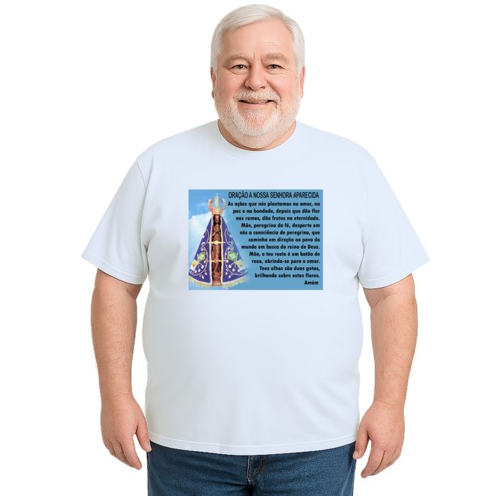 Camiseta Oração Nossa Senhora Aparecida Personalizada
