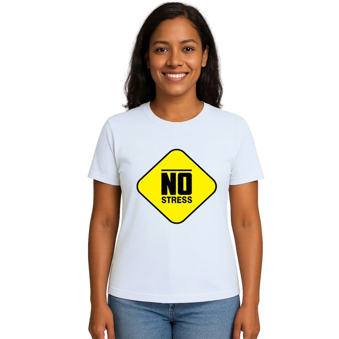 Camiseta No Stress Sem Estresse Estampa Personalizada