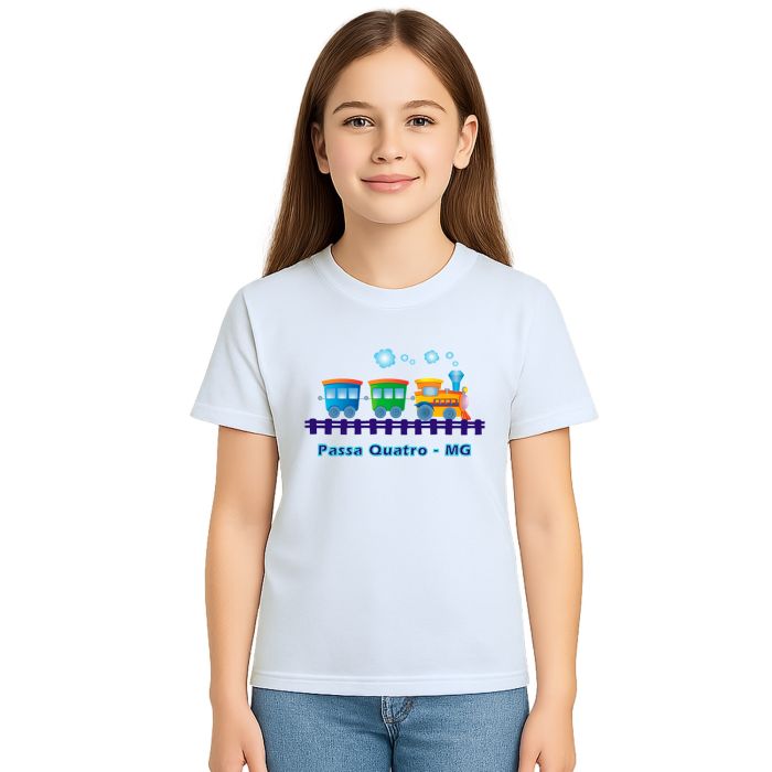 Camiseta Passa Quatro Trenzinho Estampa Personalizada