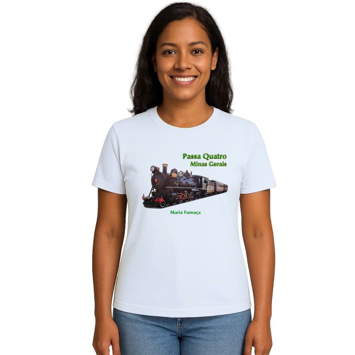 Camiseta Passa Quatro Maria Fumaça Estampa Personalizada