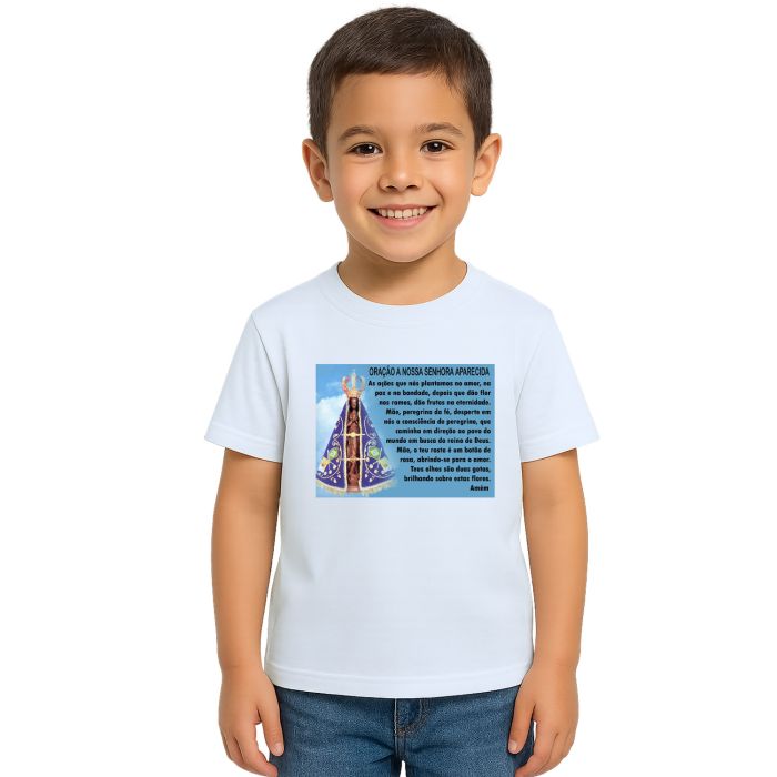 Camiseta Oração Nossa Senhora Aparecida Personalizada