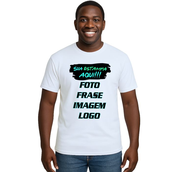 Camiseta com Foto Frase Imagem Logo Personalizada