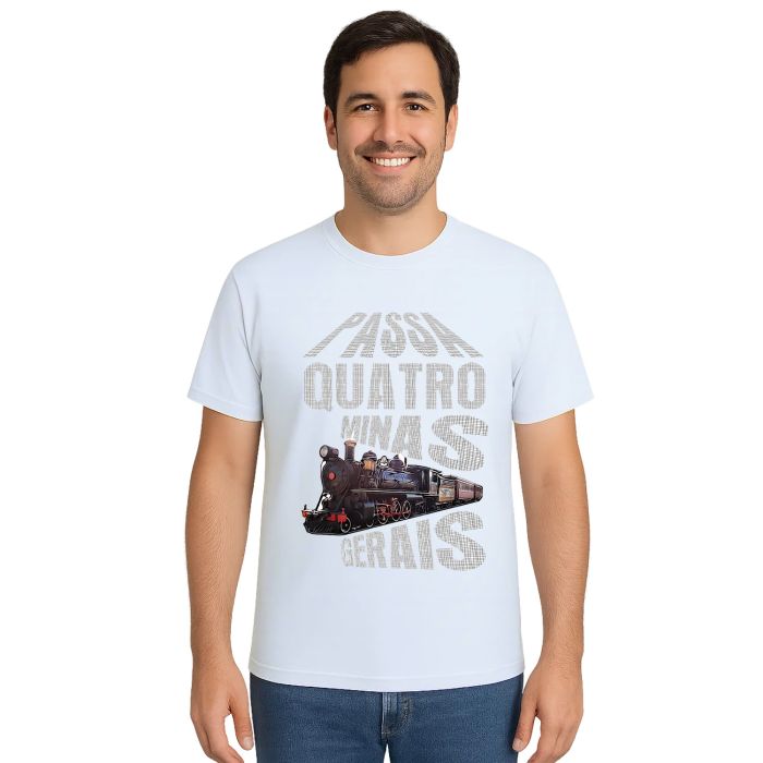 Camiseta Passa Quatro MG Trem Estampa Personalizada