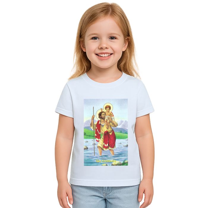 Camiseta São Cristóvão Santo Estampa Personalizada