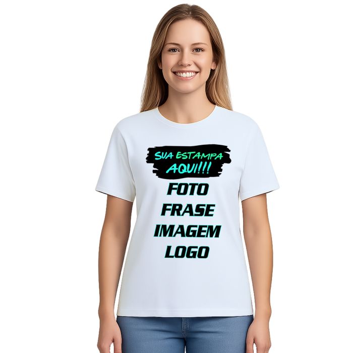 Camiseta com Foto Frase Imagem Logo Personalizada