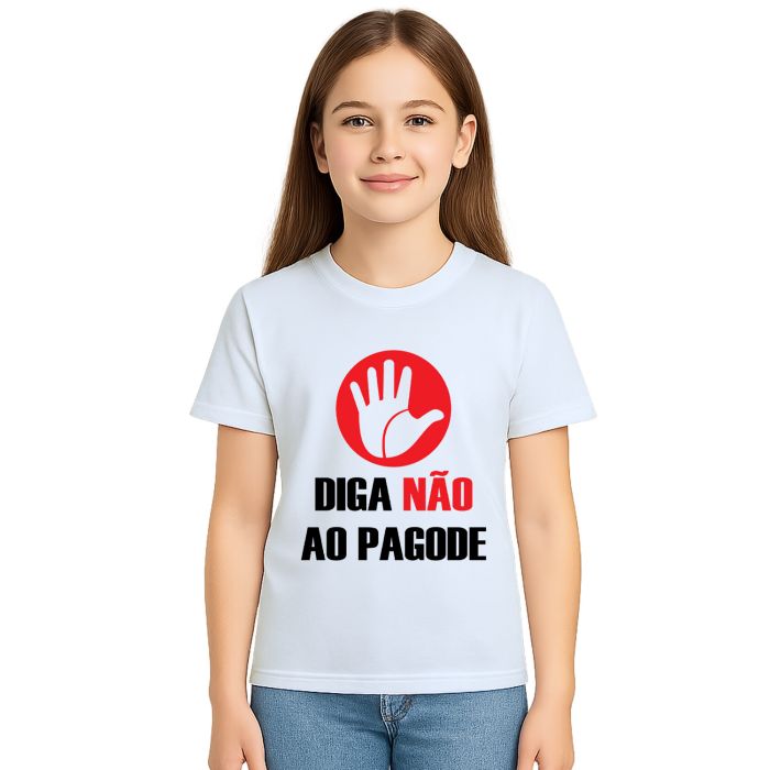 Camiseta Diga Não Ao Pagode Estampa Personalizada