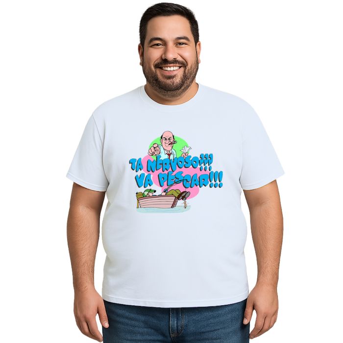 Camiseta Ta Nervoso Va Pescar Estampa Personalizada