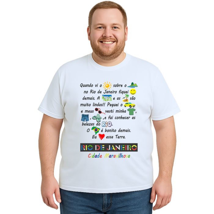 Camiseta Rio De Janeiro Cidade Maravilhosa Personalizada