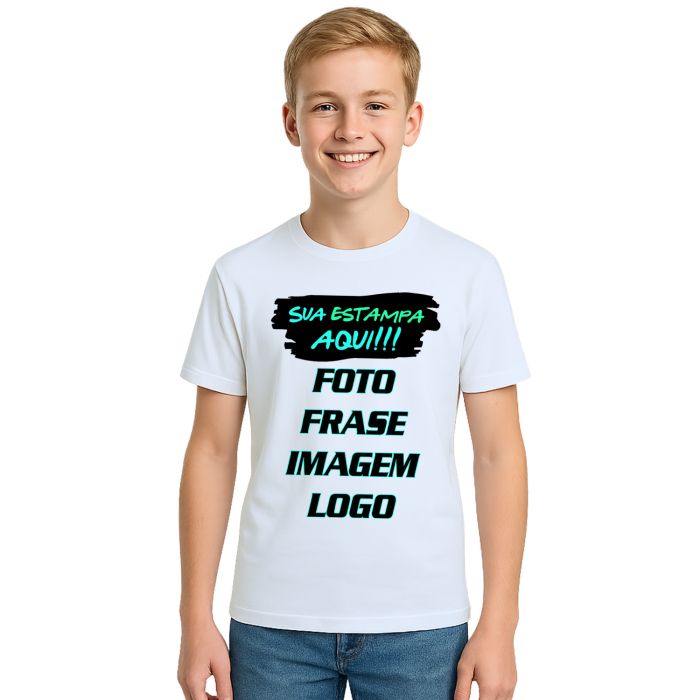 Camiseta com Foto Frase Imagem Logo Personalizada