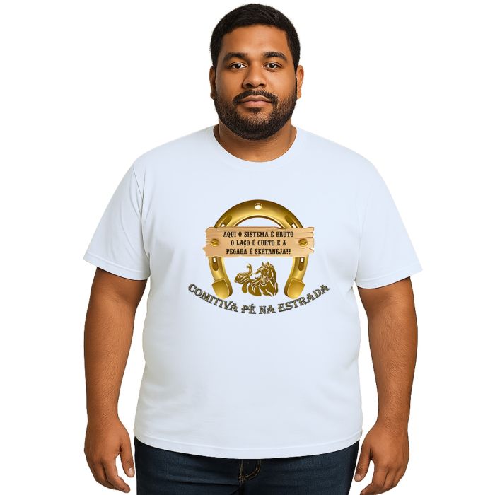 Camiseta Comitiva Pé Na Estrada Estampa Personalizada