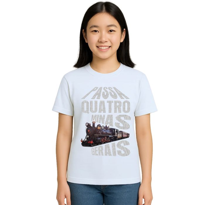Camiseta Passa Quatro MG Trem Estampa Personalizada