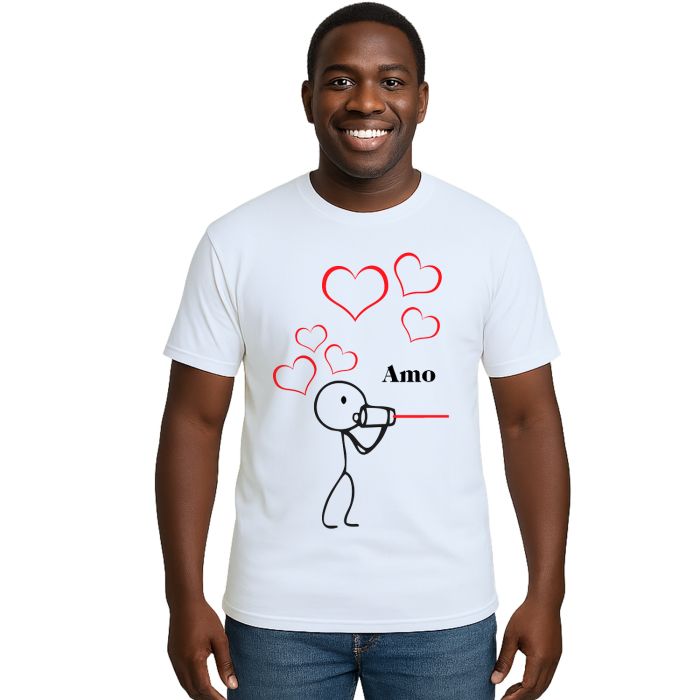 Kit 2 Camisetas Namorados Amo Você Personalizadas
