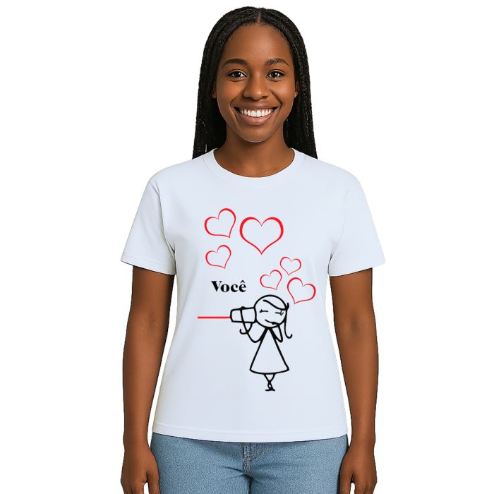 Kit 2 Camisetas Namorados Amo Você Personalizadas