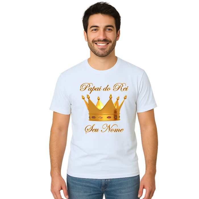 Kit 3 Camisetas Rei Realeza Reizinho Festa Personalizadas