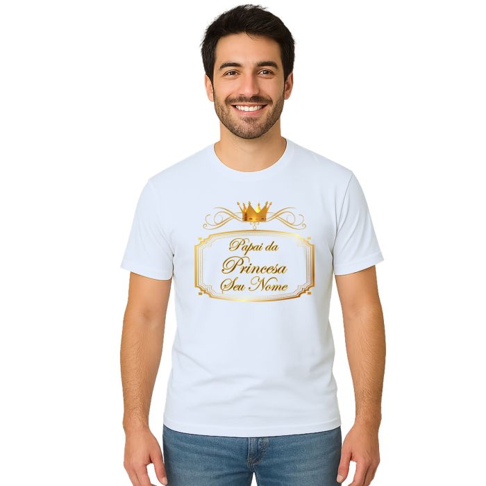 Kit 3 Camisetas Princesa Festa Aniversário Personalizadas