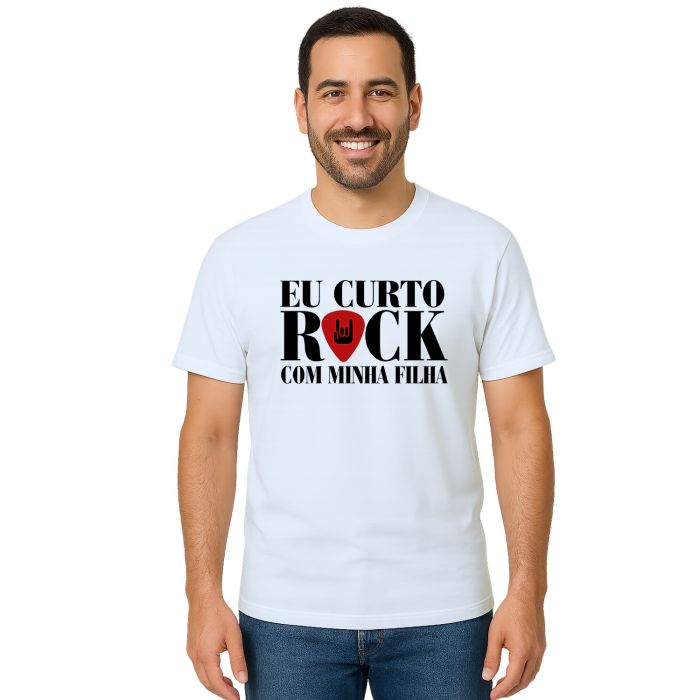 Kit 2 Camisetas Rock And Roll Pai e Filha Personalizadas