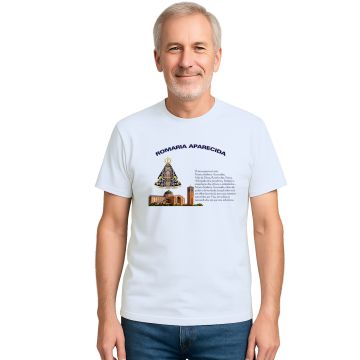 Camiseta Romaria Aparecida Com Oração Personalizada