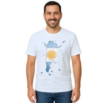 Camiseta Argentina Mapa Estampa Personalizada