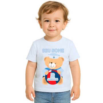 Camiseta Ursinho Marinheiro Ball Estampa Personalizada