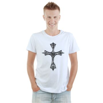 Camiseta Tribal Cruz Religiosa Estampa Personalizada Algodão