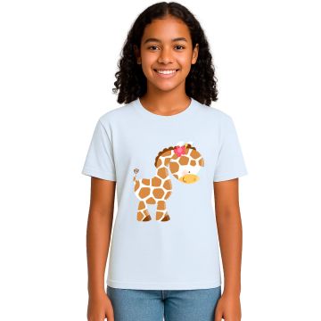 Camiseta Girafa Mini Florzinha Estampa Personalizada
