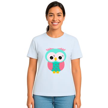 Camiseta Coruja Verde Corujita Estampa Personalizada