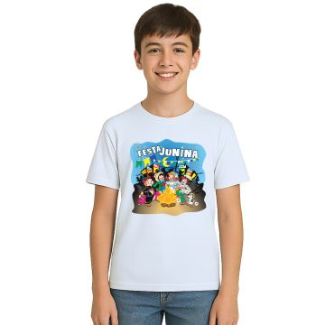 Camiseta Festa Junina Fogueira Estampa Personalizada