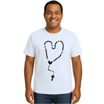 Camiseta Terço Do Rosário Religiosa Personalizada